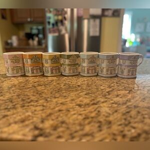Lenox Village Collection Coffee Mugs Set of 7